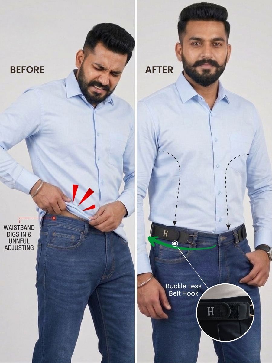 Unisex Buckle Less Belt Hook With FREE Body Confidence kit
