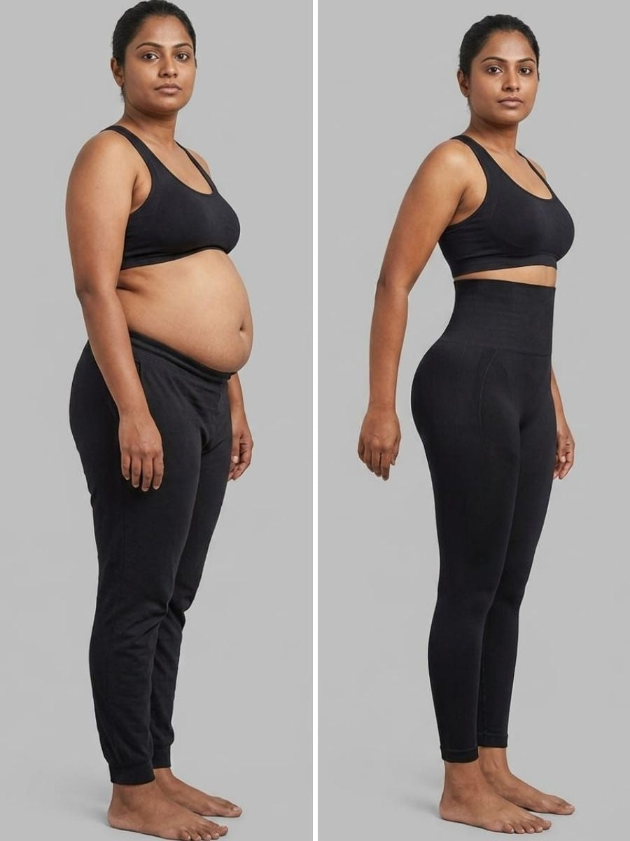High Waist Tummy Shaping leggings with FREE Body confidence kit