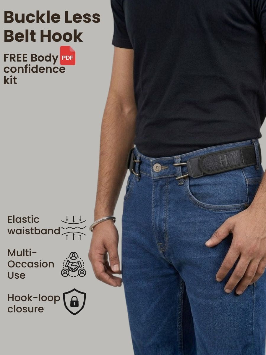 Unisex Buckle Less Belt Hook With FREE Body Confidence kit
