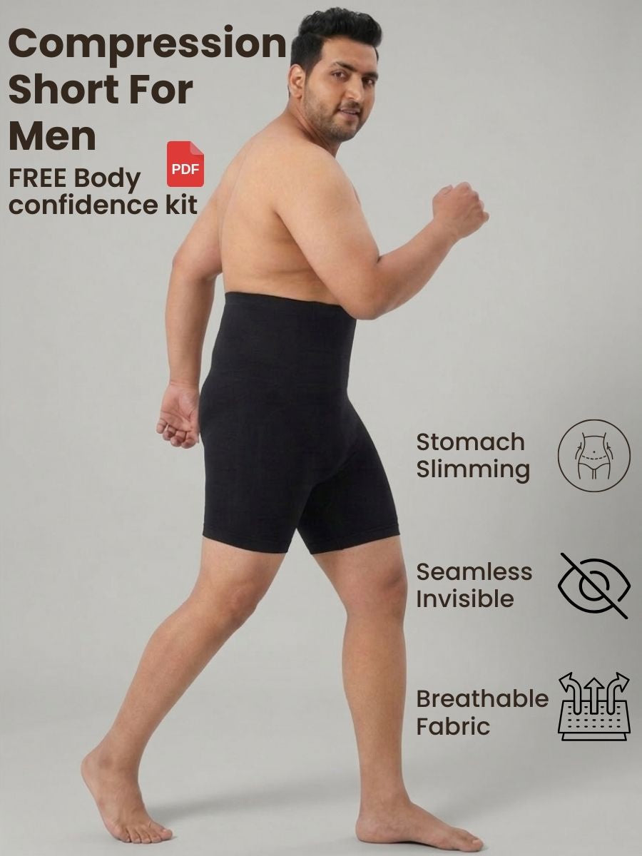 Compression Short For Men PACK OF 2 With FREE Body Confidence Kit