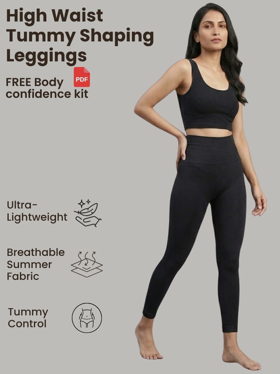 High Waist Tummy Shaping leggings with FREE Body confidence kit