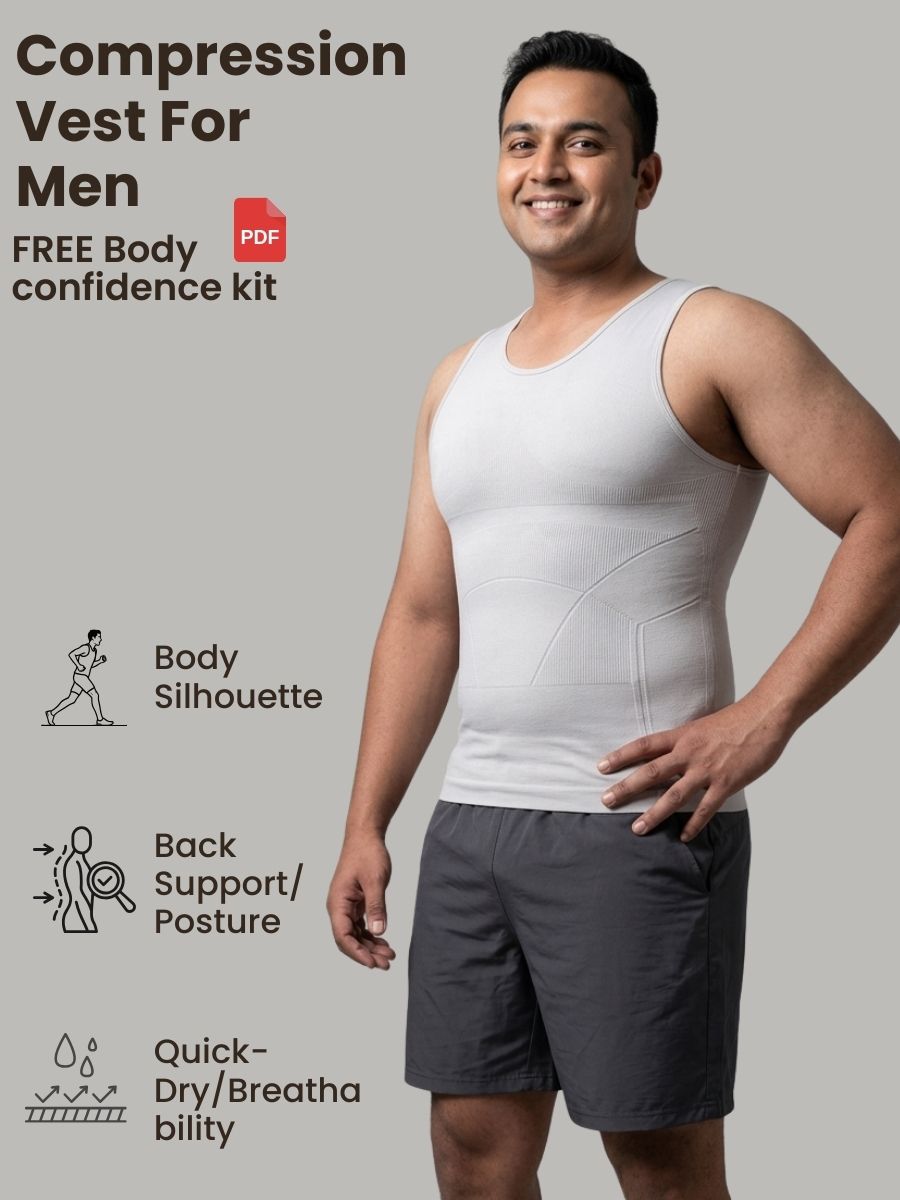 Compression Vest For Men PACK OF 2 With FREE Body Confidence Kit