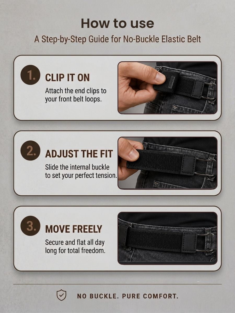 Unisex Buckle Less Belt Hook With FREE Body Confidence kit