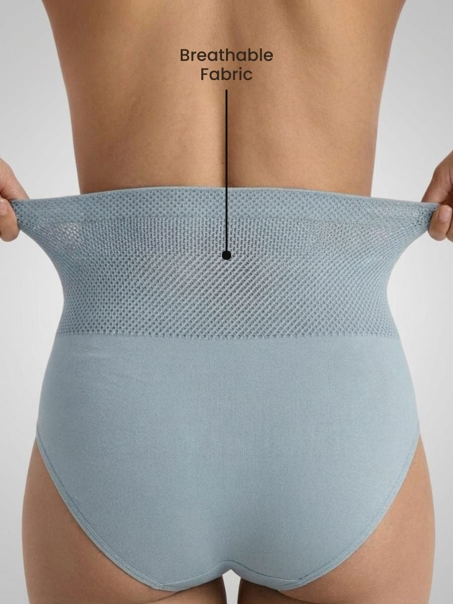 Sweat Absorbant Tummy Control High Waist Underwear With FREE Body Confidence Kit