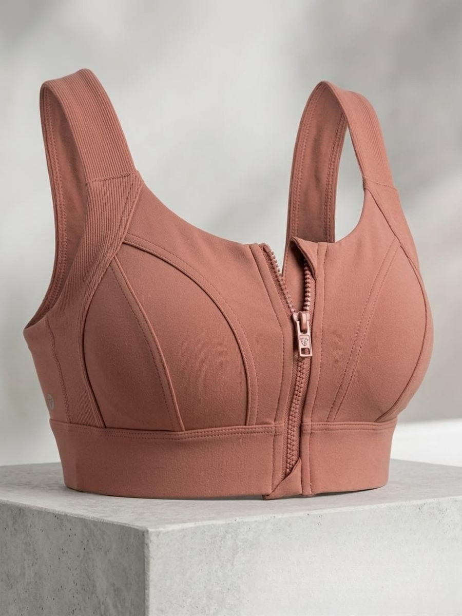 Zip Up Sports Bra with FREE Body confidence kit