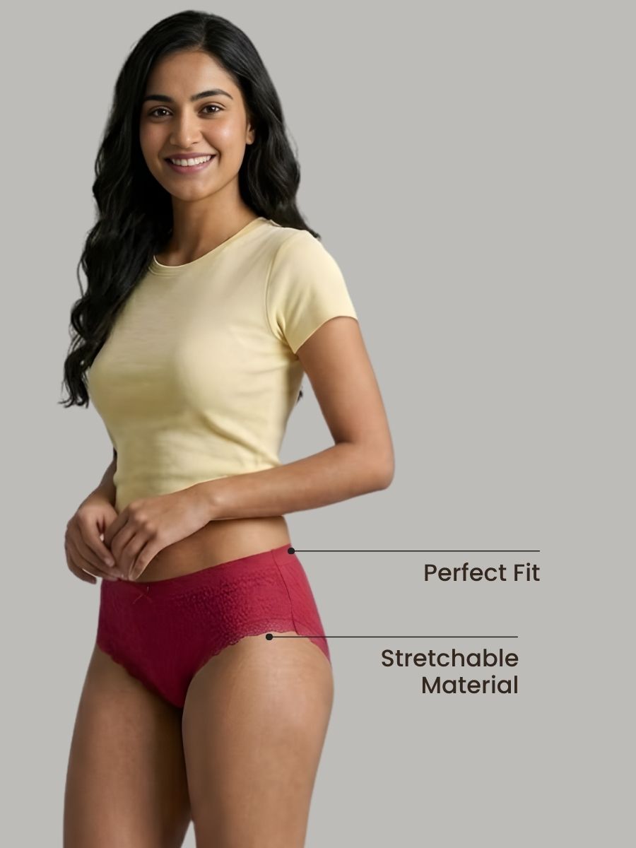Sweat Absorbing Seamless Designer underwear Pack Of 3 with FREE Body confidence kit