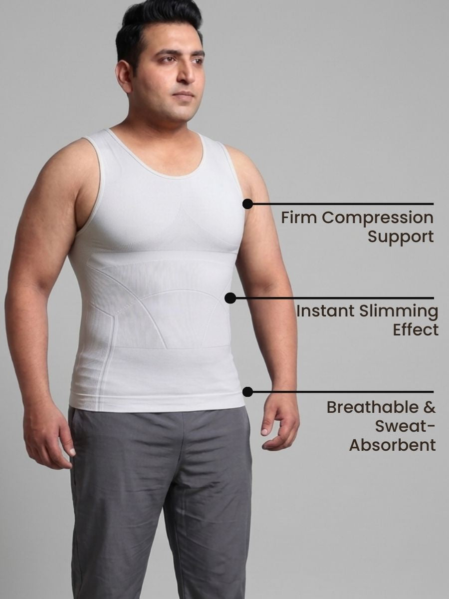 Compression Vest For Men PACK OF 2 With FREE Body Confidence Kit