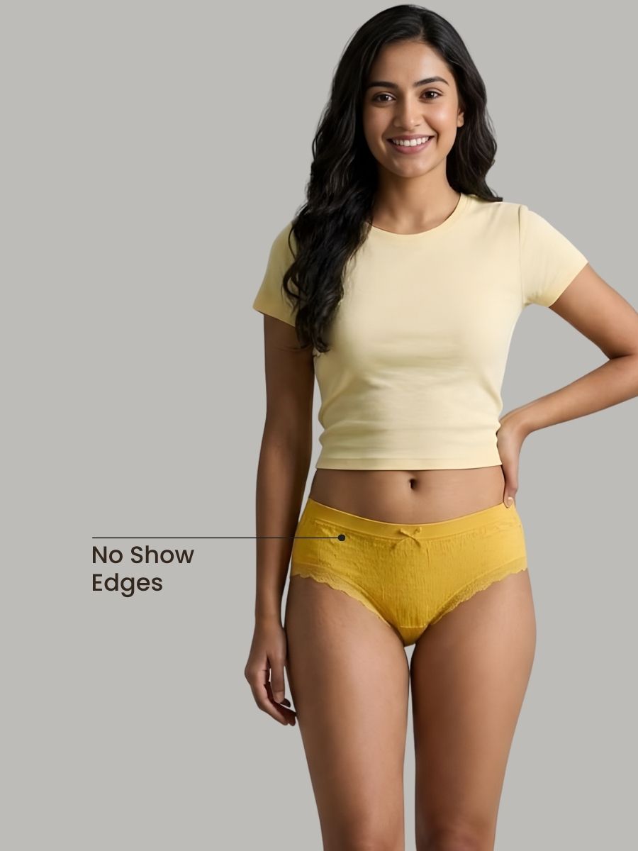 Sweat Absorbing Seamless Designer underwear Pack Of 3 with FREE Body confidence kit
