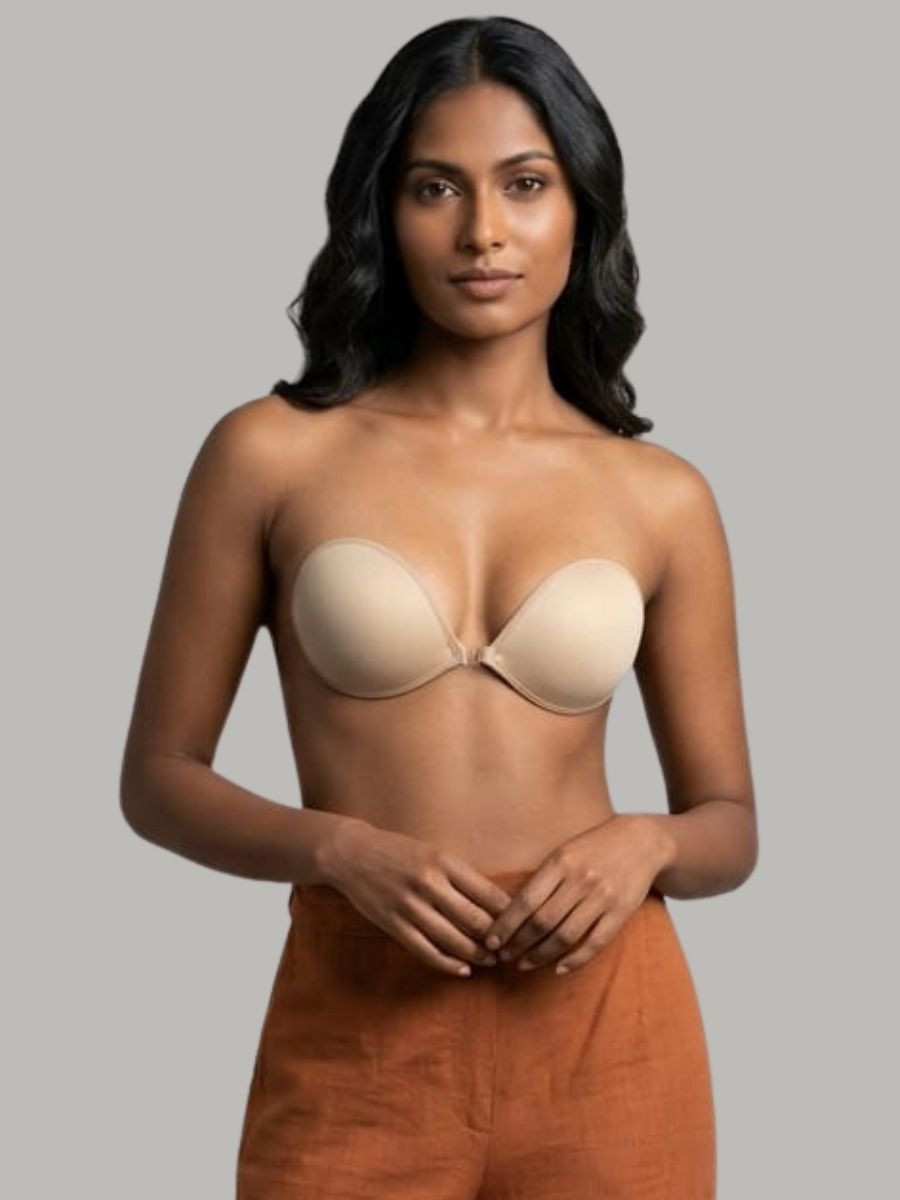 Stick-On Lift Push Up strapless Bra : Make your busts look bigger and better with FREE Body confidence kit
