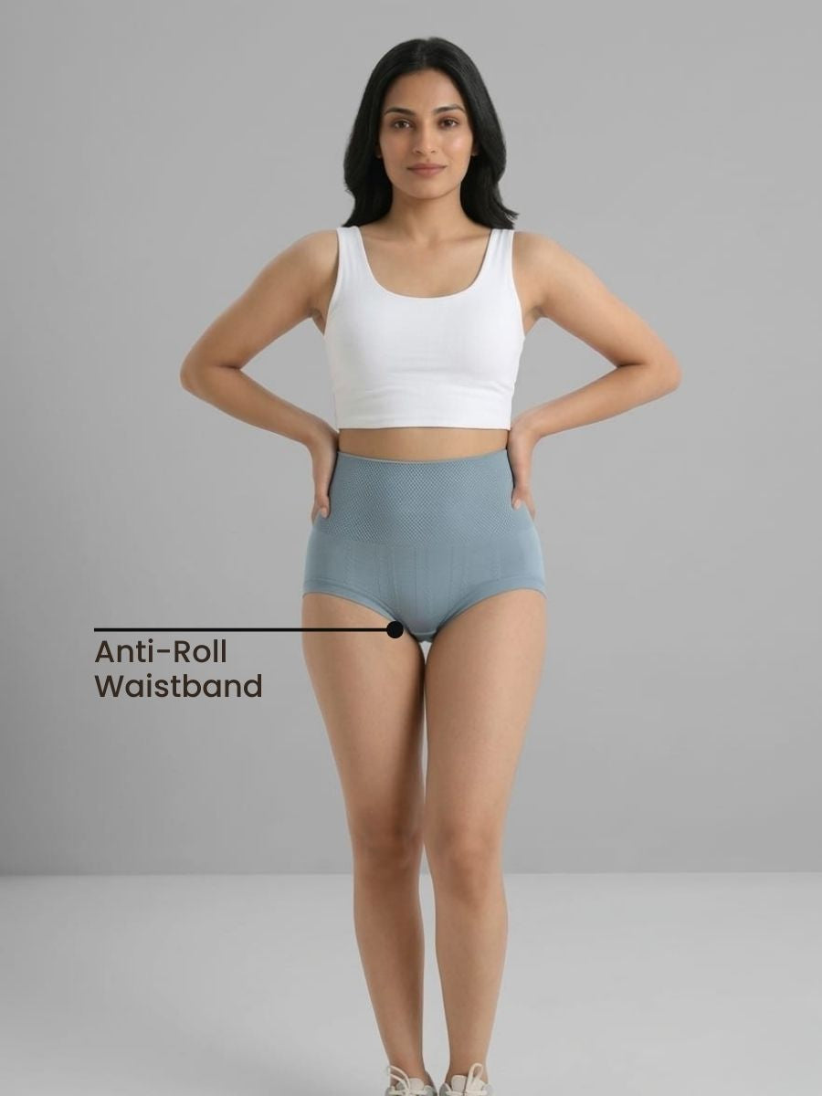 Sweat Absorbant Tummy Control High Waist Underwear With FREE Body Confidence Kit