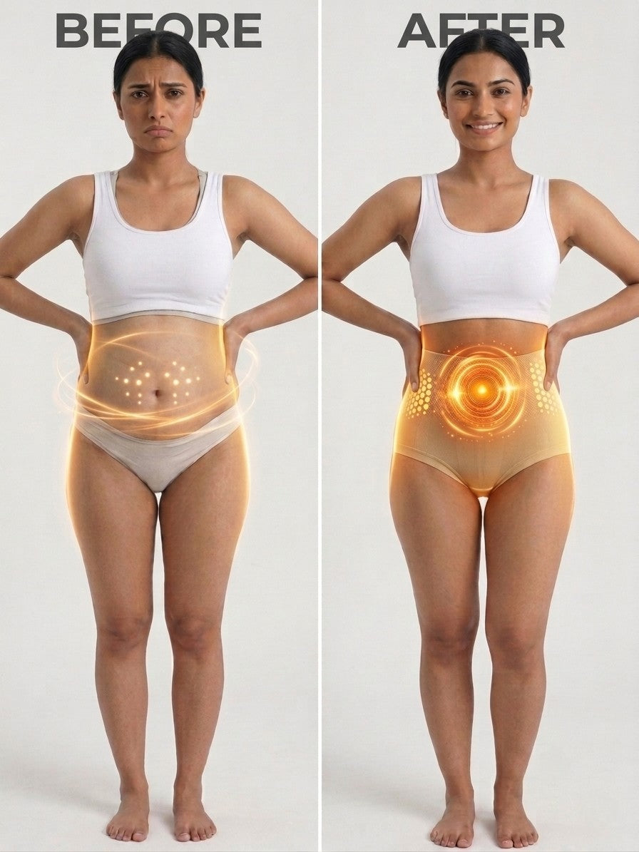 Sweat Absorbant Tummy Control High Waist Underwear With FREE Body Confidence Kit