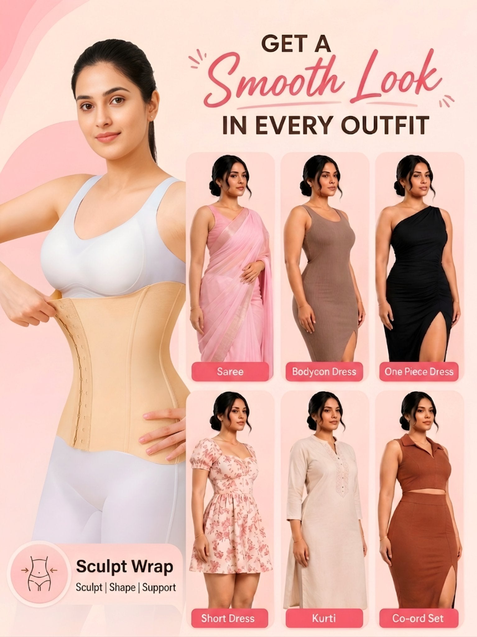Pack Of 2 ShapdUp™ Sculpt Wrap With FREE Body Confidence Kit - Reduce Tummy in 15 Days Of Regular Use