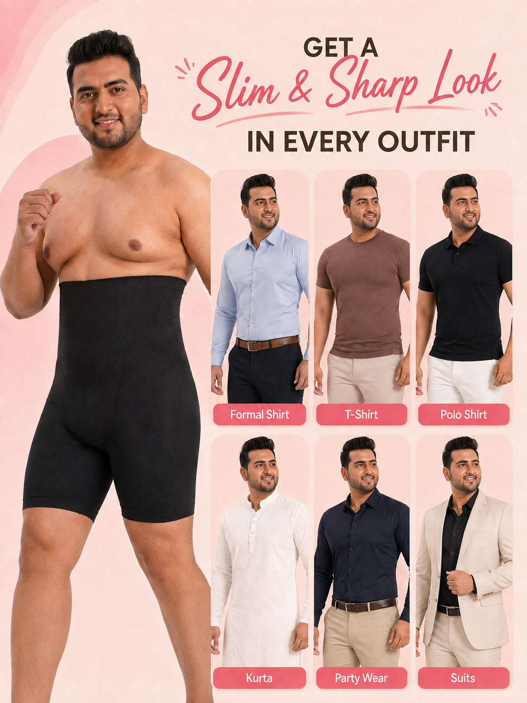 Compression Short For Men PACK OF 2 With FREE Body Confidence Kit